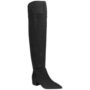NWT On 34th Gabriellaa Over-the-Knee Boots 10019655400 Black Microsuede 5.5M